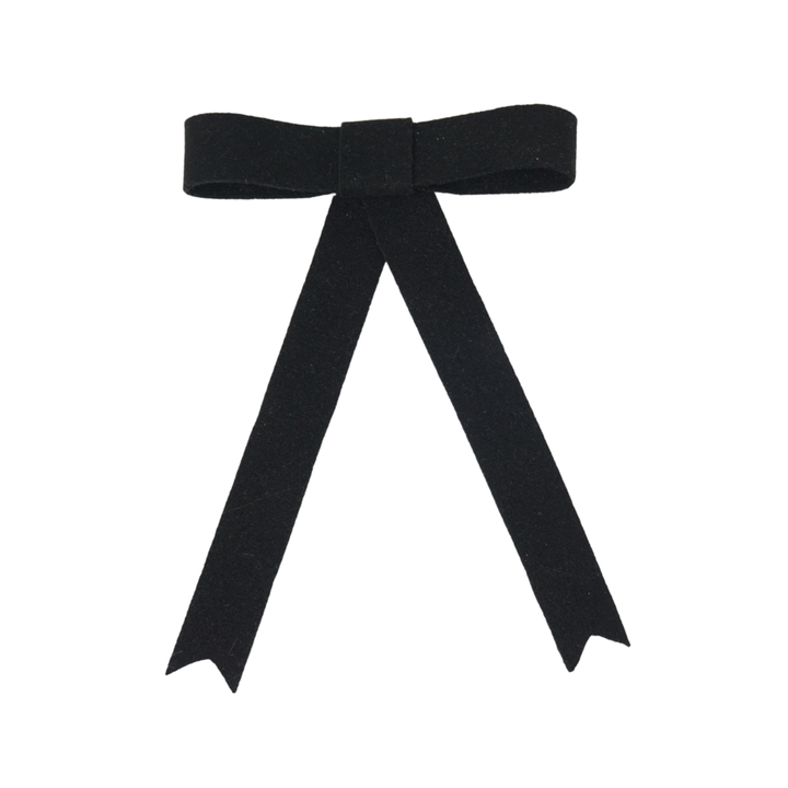 clip bow brushed wool
