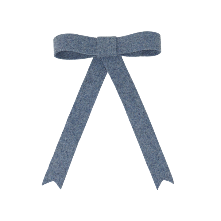 clip bow brushed wool