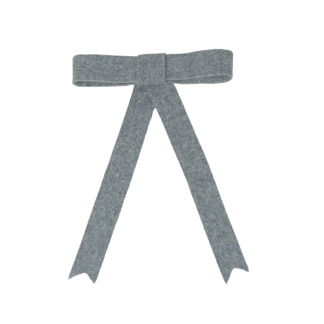 clip bow brushed wool