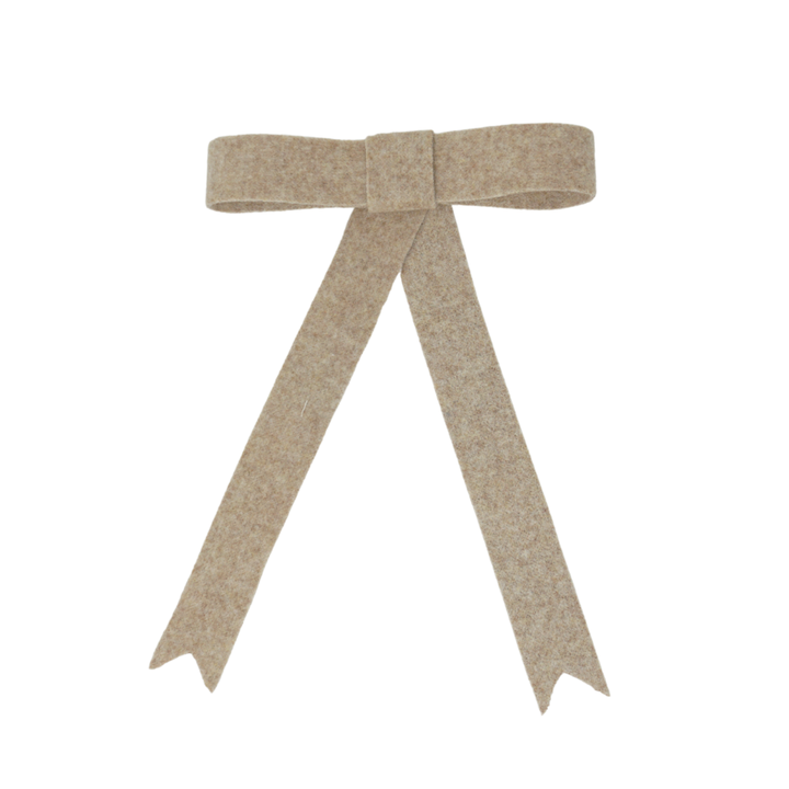 clip bow brushed wool