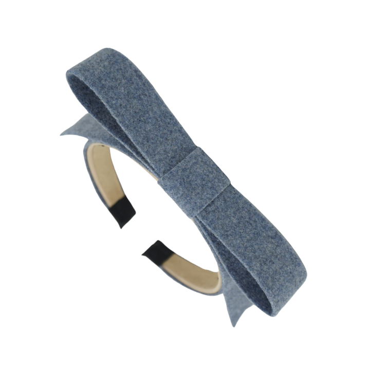 headband luxe bow brushed wool