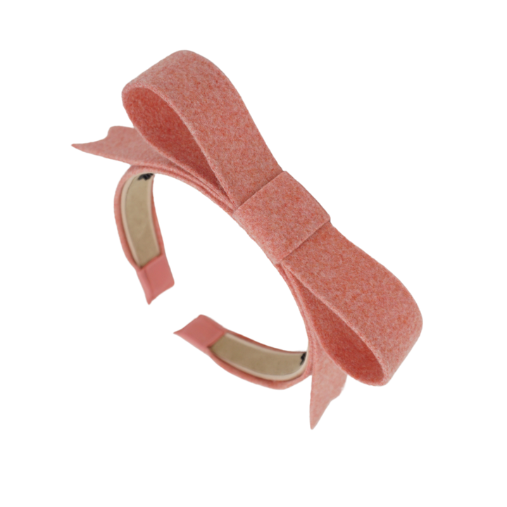 headband luxe bow brushed wool