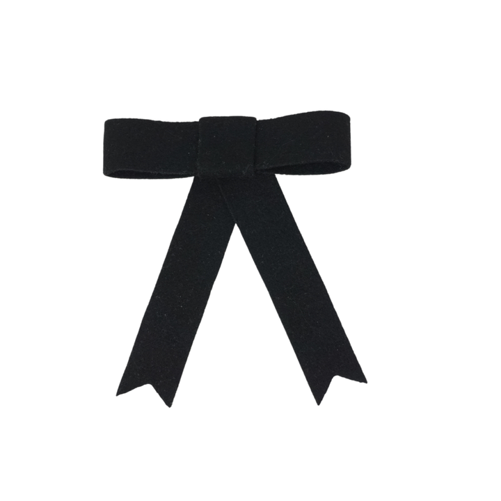 clip bow brushed wool