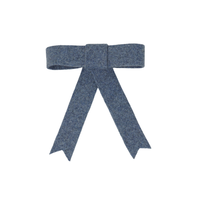 clip bow brushed wool