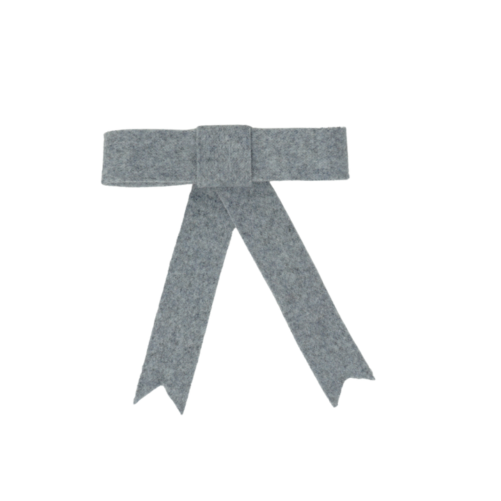 clip bow brushed wool