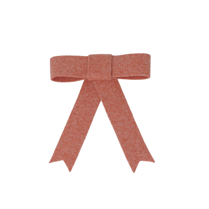 clip bow brushed wool