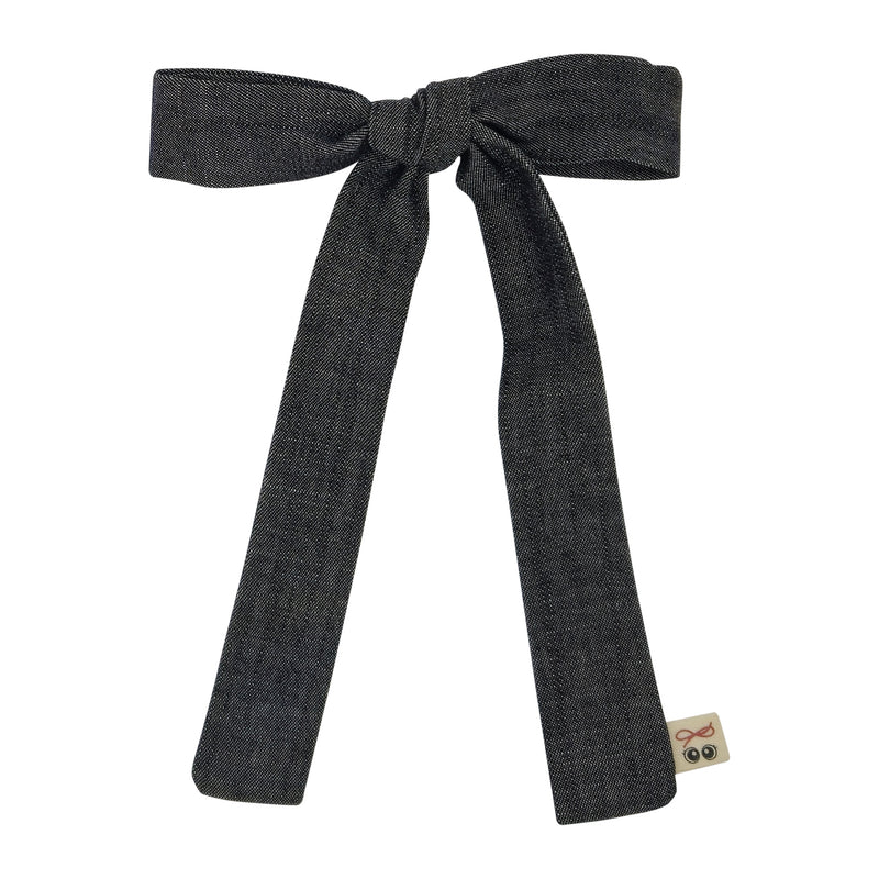 clip denim bow