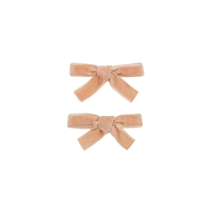 clip velvet bow set