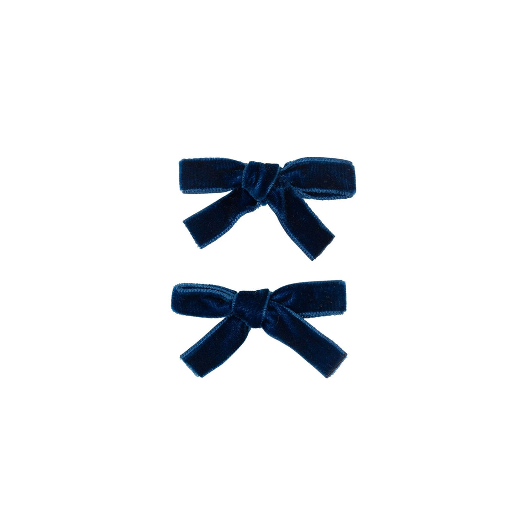 clip velvet bow set