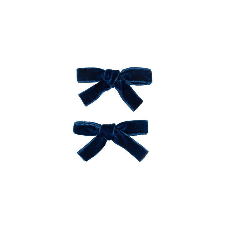 clip velvet bow set