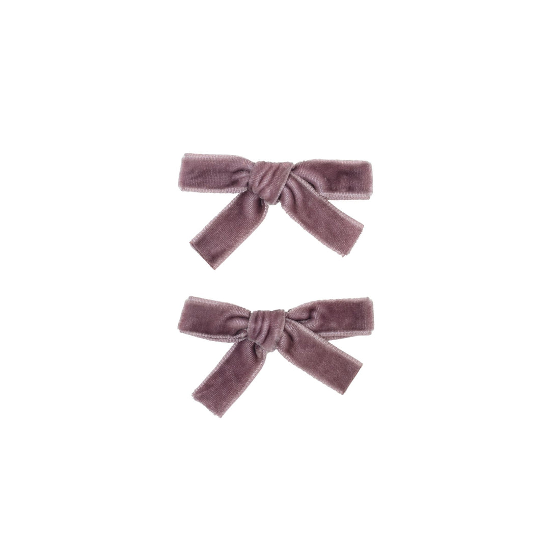 clip velvet bow set