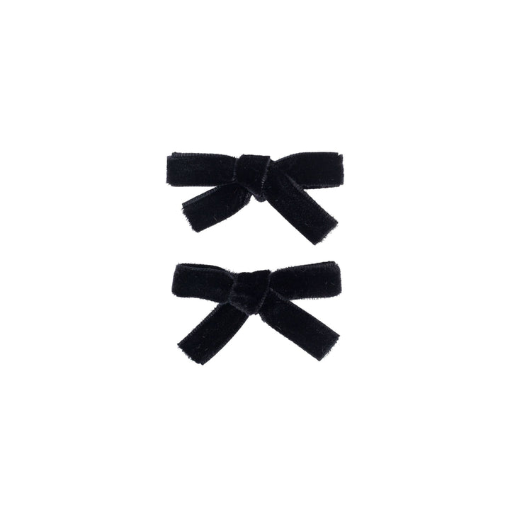 clip velvet bow set