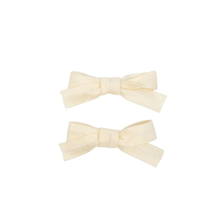 clip satin sparkle bow set