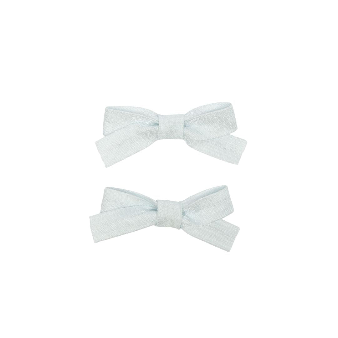 clip satin sparkle bow set