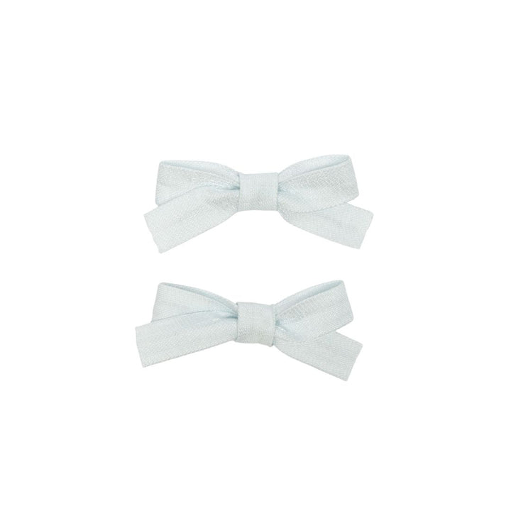 clip satin sparkle bow set