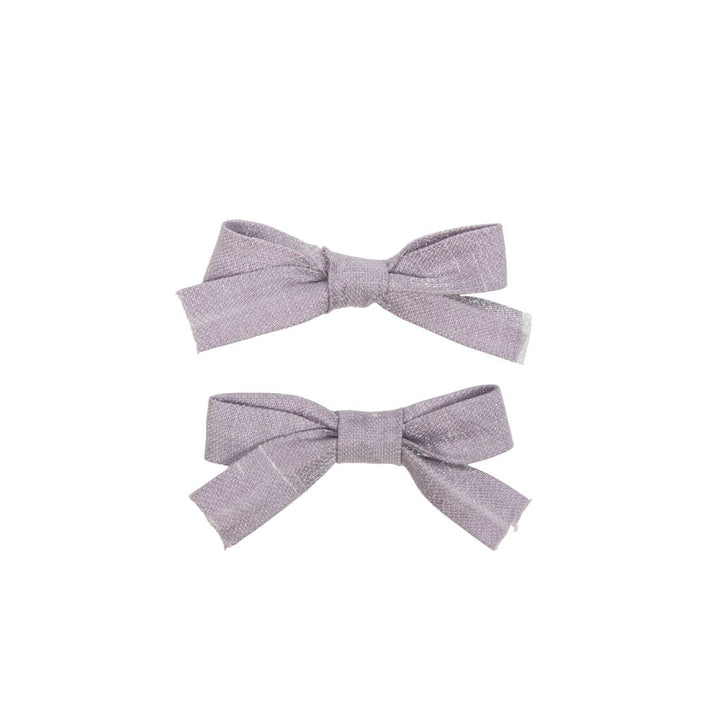 clip satin sparkle bow set