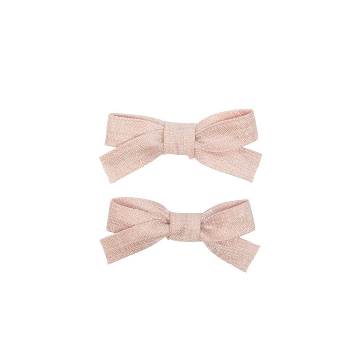 clip satin sparkle bow set