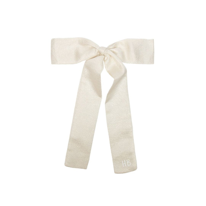 clip sparkle heavy satin bow