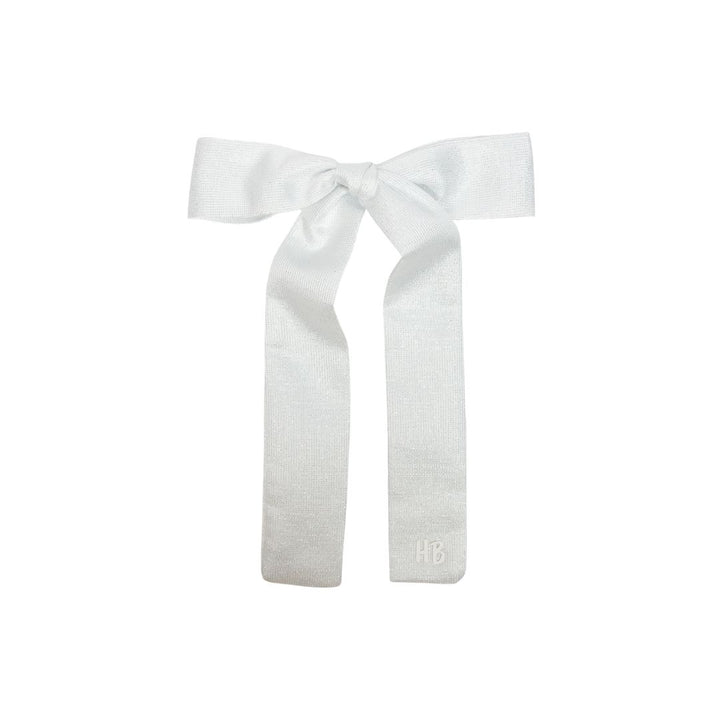 clip sparkle heavy satin bow