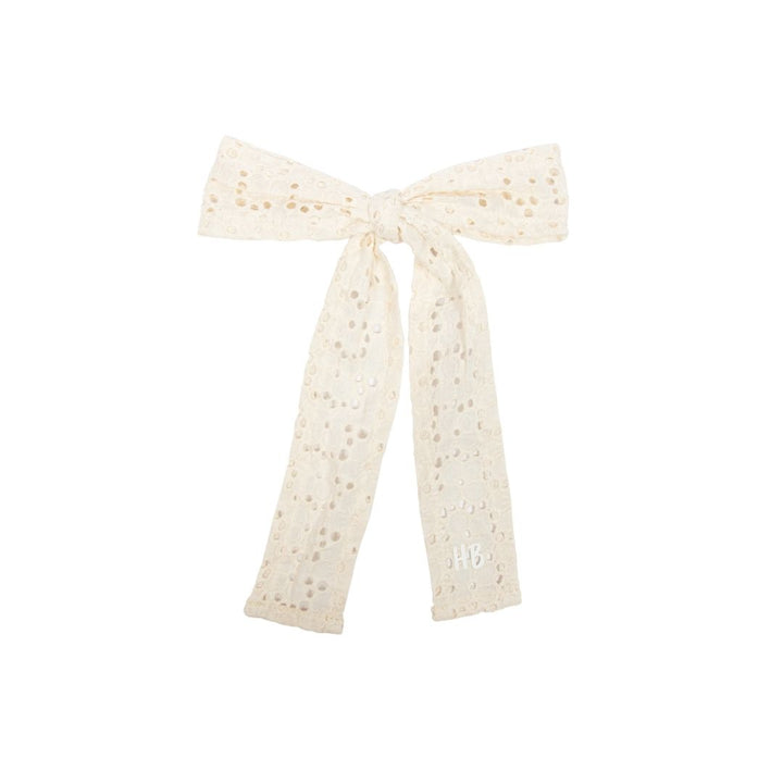 clip heavy eyelet bow
