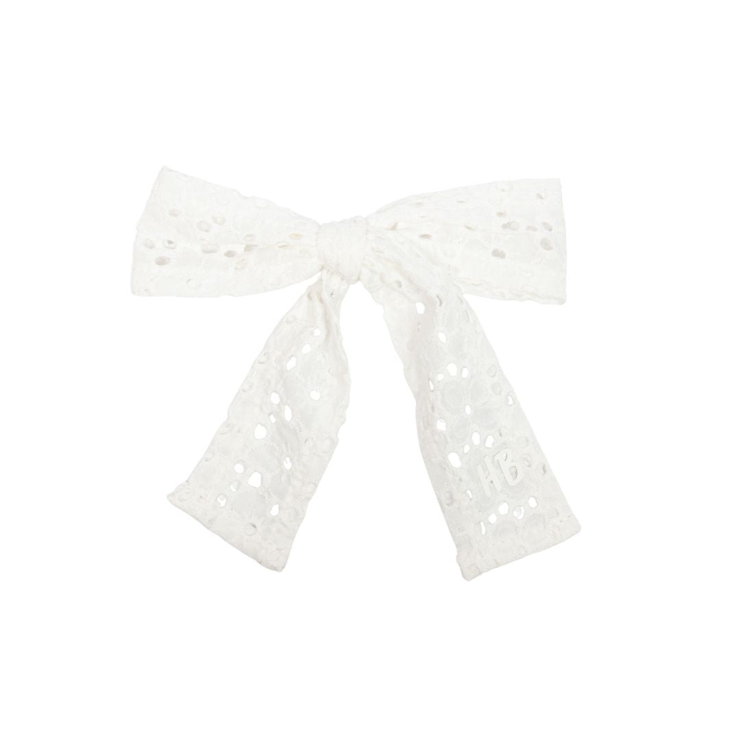 clip heavy eyelet bow