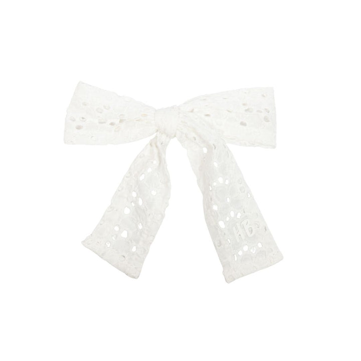 clip heavy eyelet bow