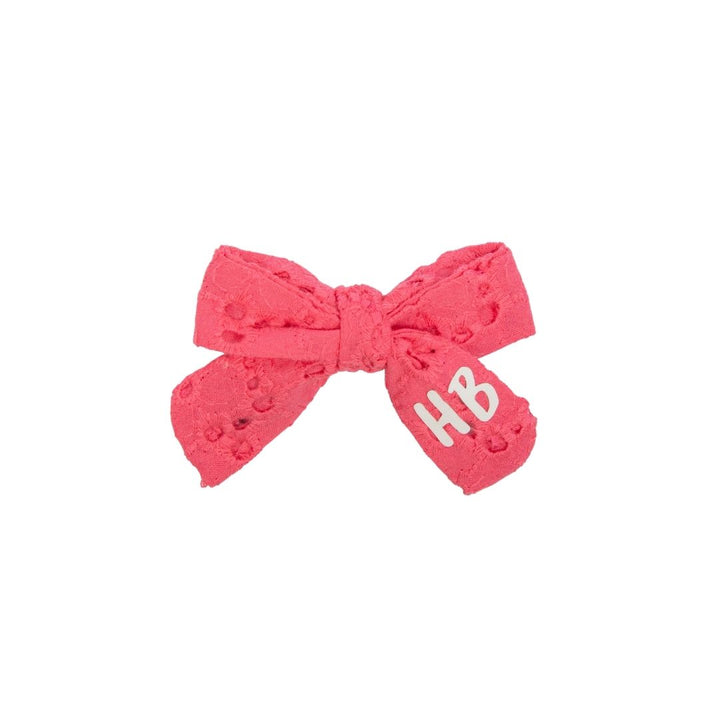 clip heavy eyelet bow