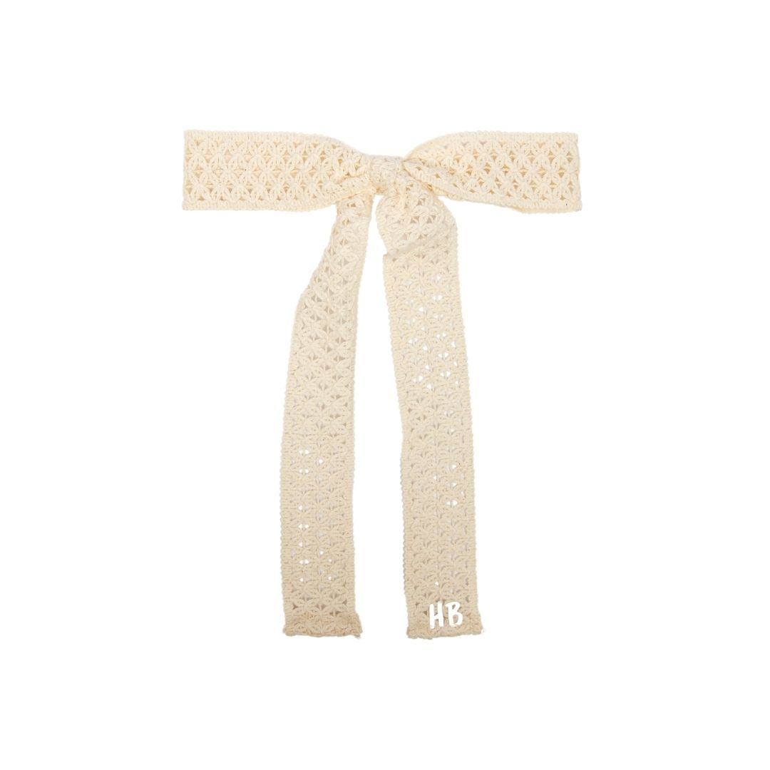 clip crochet ribbon bow