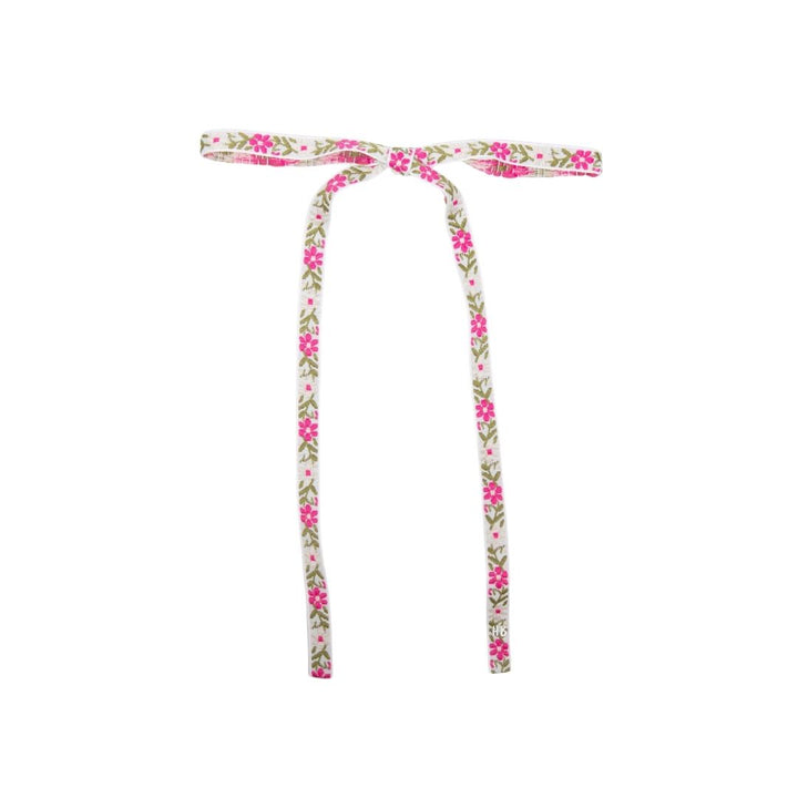 clip embroidered ribbon bow
