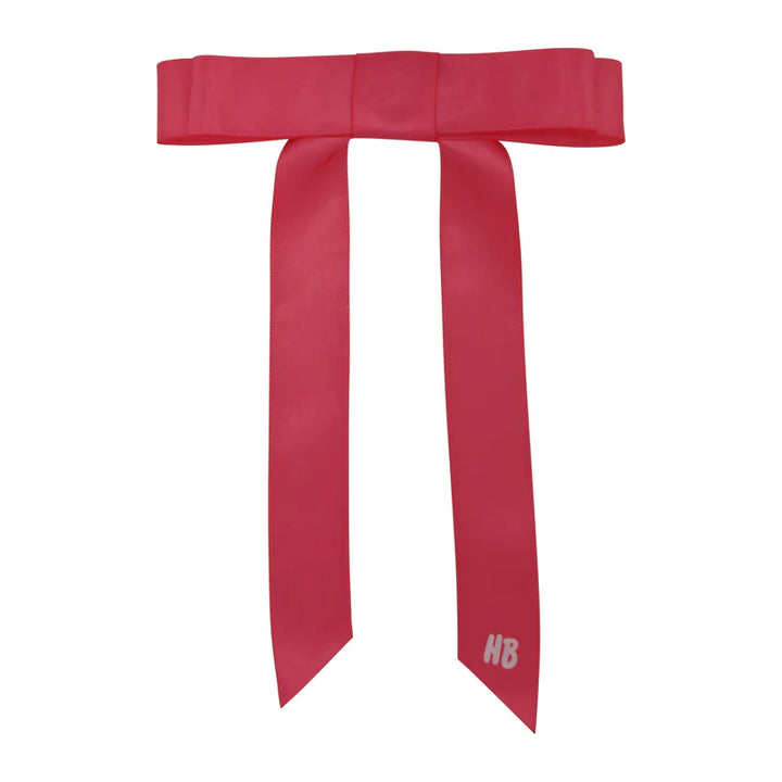 clip satin ribbon double bow