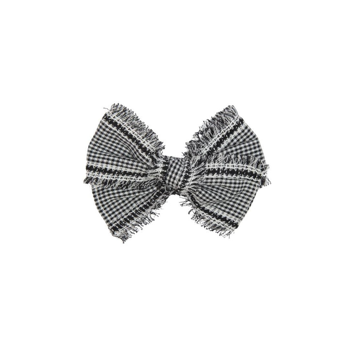 clip pin stripe and gingham with edge bow