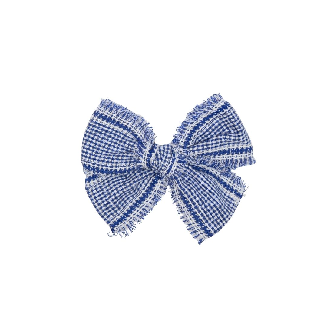 clip pin stripe and gingham with edge bow