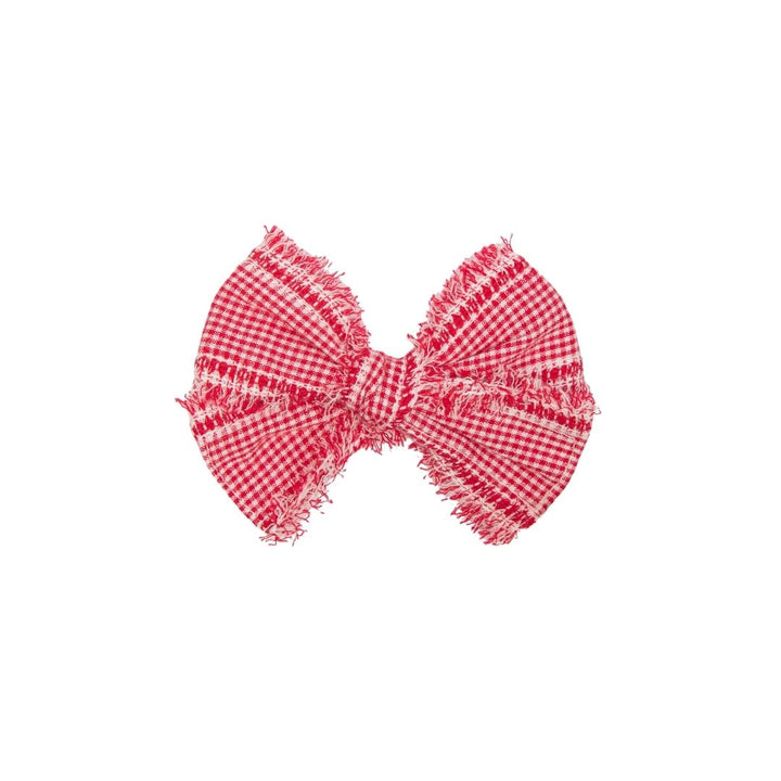 clip pin stripe and gingham with edge bow