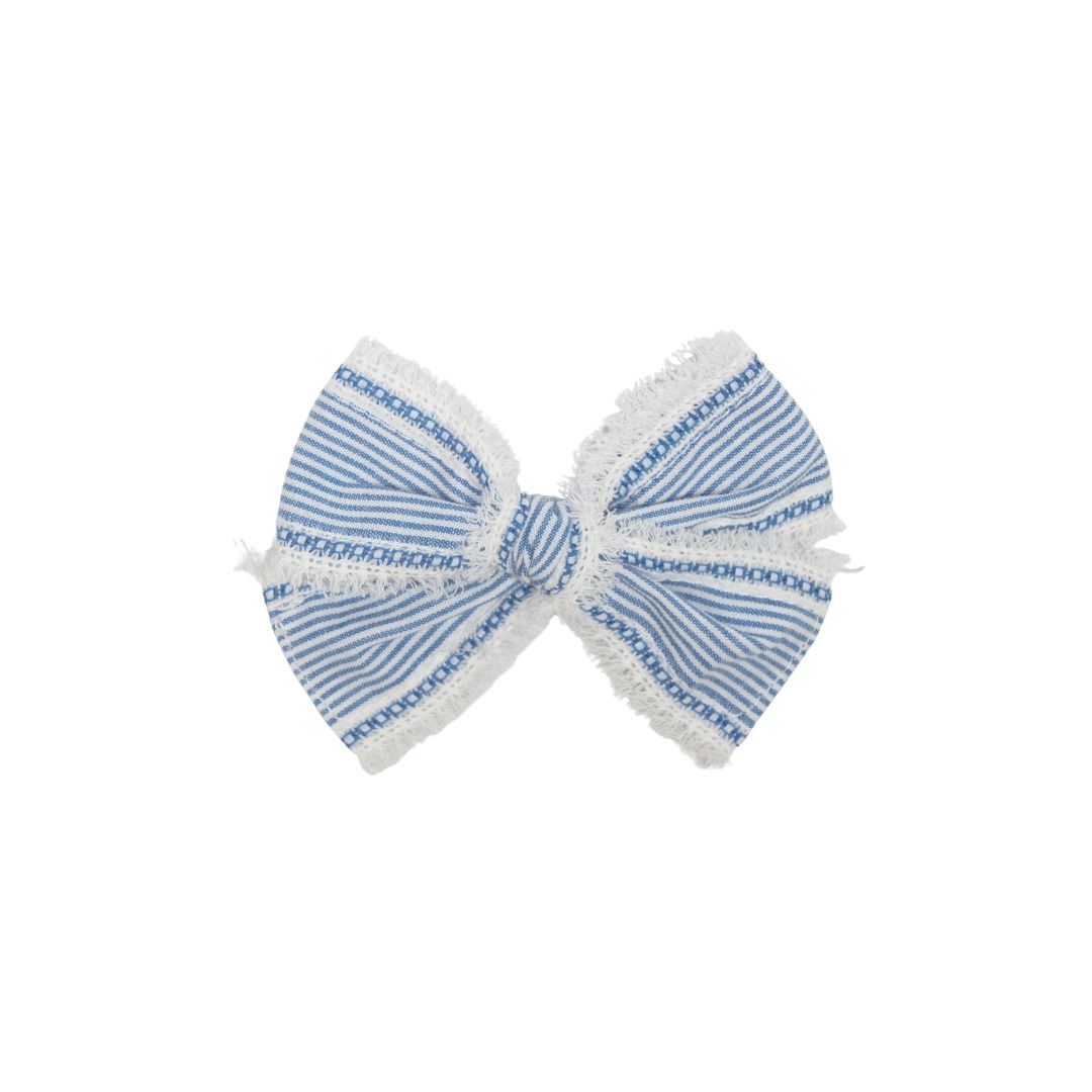 clip pin stripe and gingham with edge bow