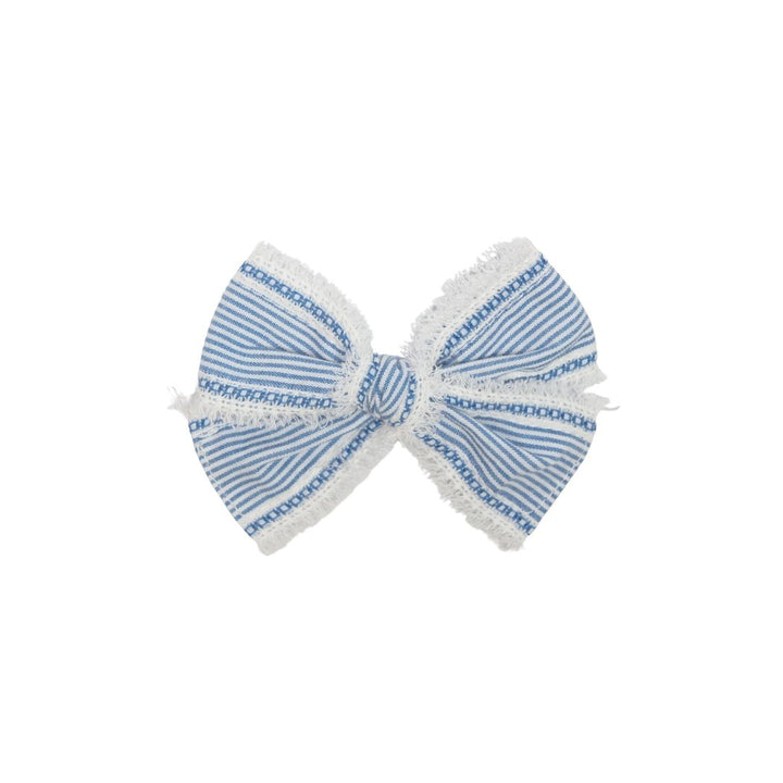clip pin stripe and gingham with edge bow