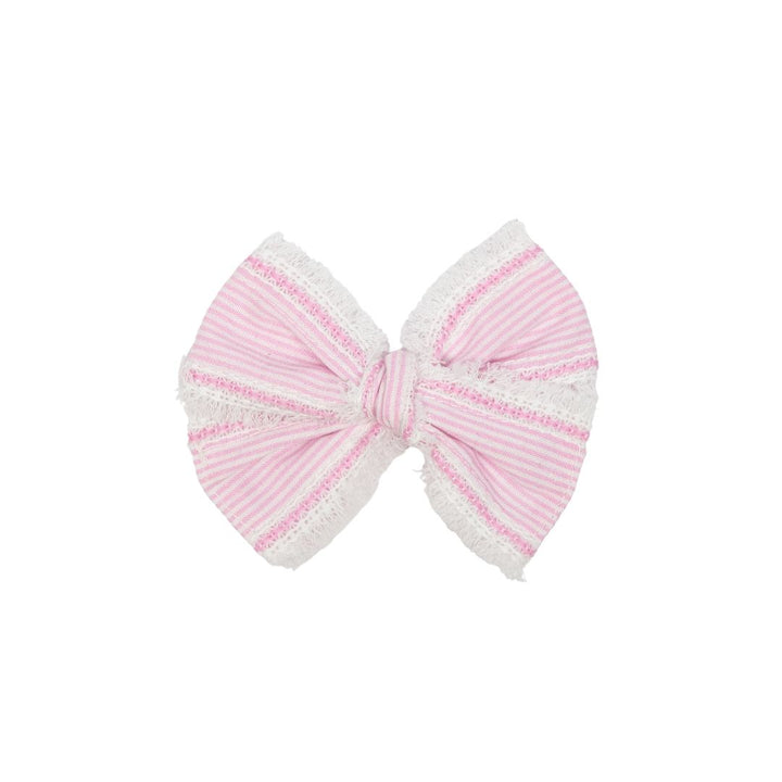 clip pin stripe and gingham with edge bow