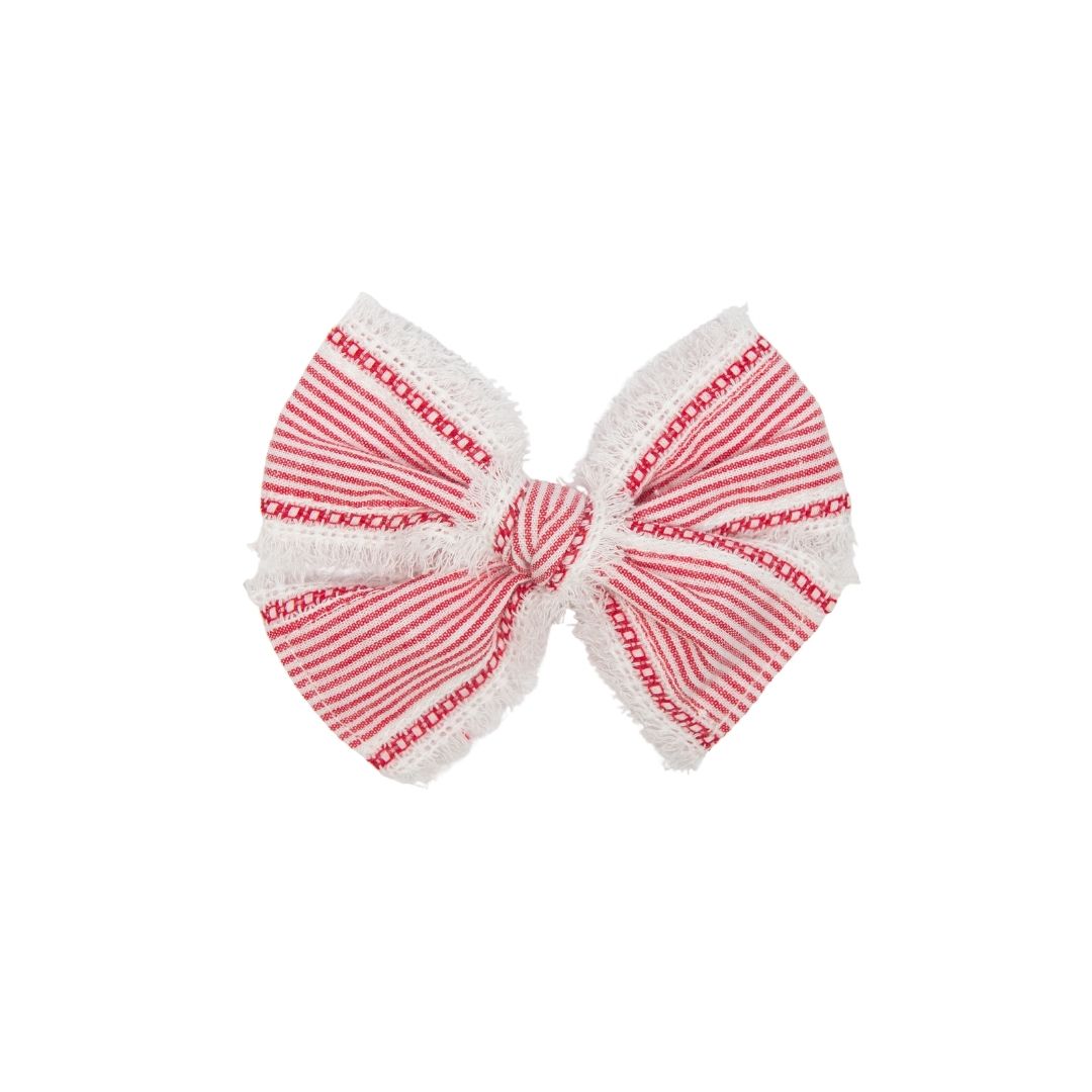 clip pin stripe and gingham with edge bow