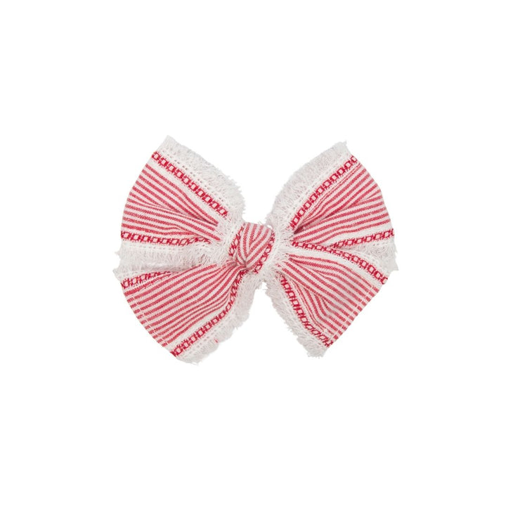 clip pin stripe and gingham with edge bow