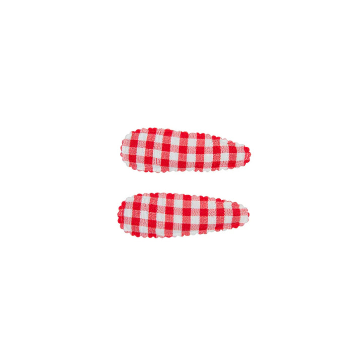 clip snap pin stripe gingham with edge covered set