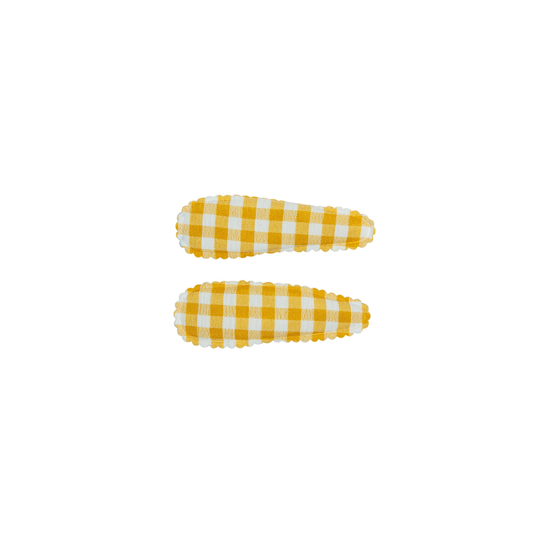 clip snap pin stripe gingham with edge covered set
