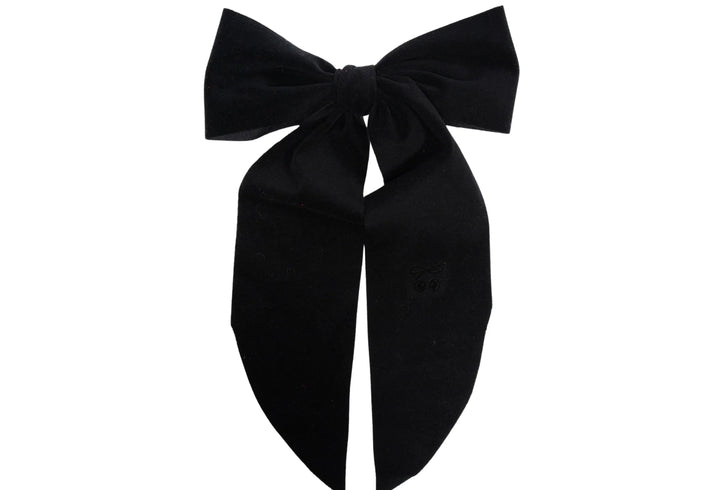 clip signature velvet oversize bow