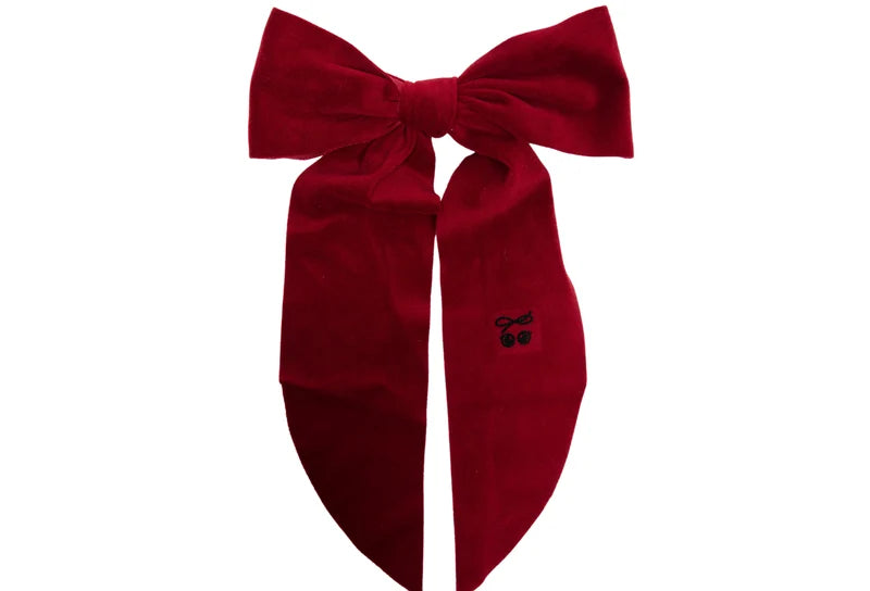 clip signature velvet oversize bow
