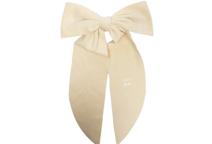 clip signature velvet oversize bow