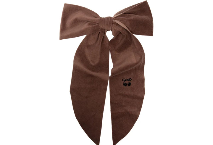 clip signature velvet oversize bow