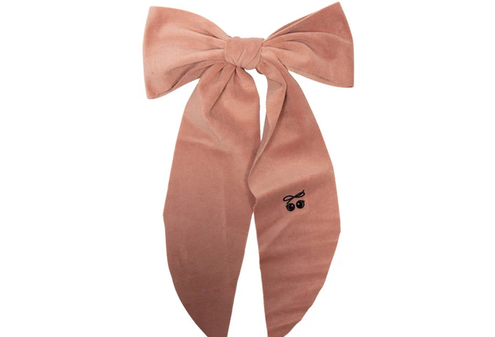 clip signature velvet oversize bow