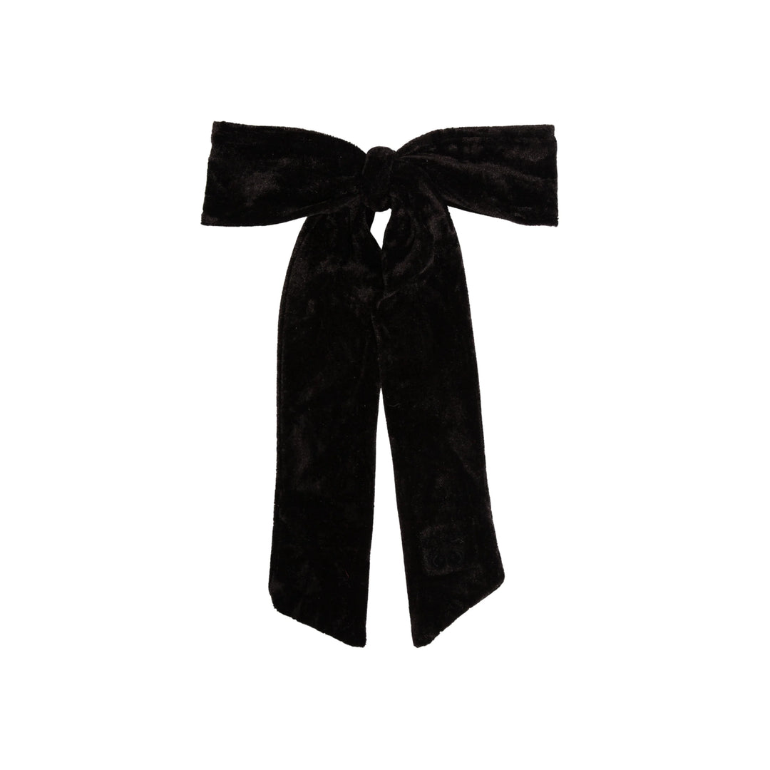 clip crushed velvet long bow