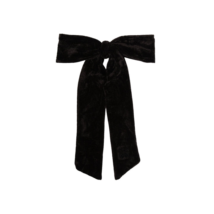 clip crushed velvet long bow