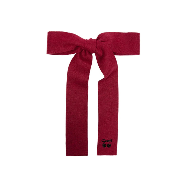 clip brushed wool long bow