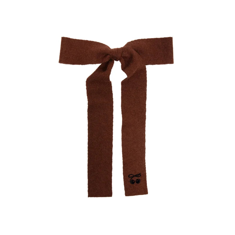 clip brushed wool long bow