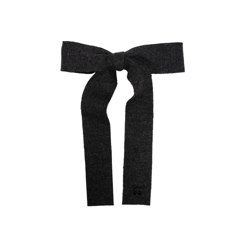 clip brushed wool long bow